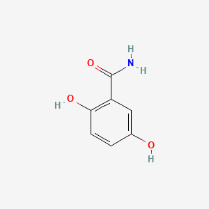 molecular formula C7H7NO3 B1214205 2,5-Dihydroxybenzamide CAS No. 52405-73-9