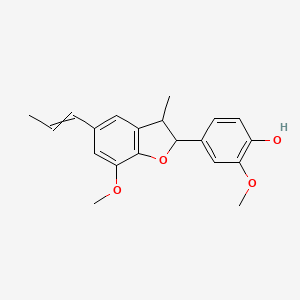 molecular formula C20H22O4 B1214206 (+/-)-trans-Dehydrodiisoeugenol 