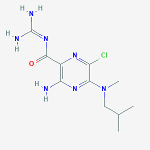 molecular formula C11H18ClN7O B1214207 5-(N-Methyl-N-isobutyl)amiloride CAS No. 96861-65-3