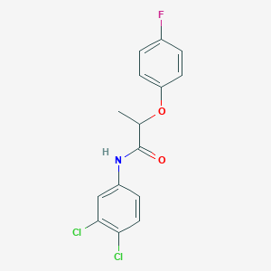 molecular formula C15H12Cl2FNO2 B12142173 N-(3,4-dichlorophenyl)-2-(4-fluorophenoxy)propanamide 