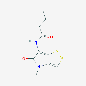 N-(4-methyl-5-oxo-dithiolo[4,3-b]pyrrol-6-yl)butanamide
