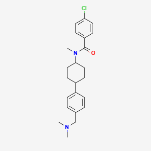 molecular formula C23H29ClN2O B1214221 4-chloro-N-(4-{4-[(dimethylamino)methyl]phenyl}cyclohexyl)-N-methylbenzamide 