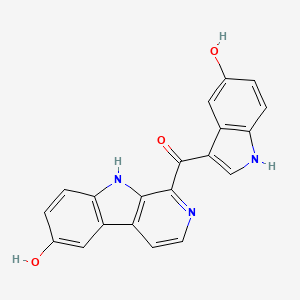 molecular formula C20H13N3O3 B1214223 Hyrtiosulawesine 