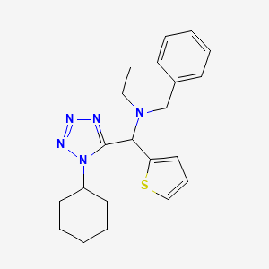 N-[(1-cyclohexyl-5-tetrazolyl)-thiophen-2-ylmethyl]-N-(phenylmethyl)ethanamine