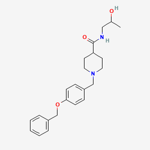 N-(2-hydroxypropyl)-1-[(4-phenylmethoxyphenyl)methyl]-4-piperidinecarboxamide