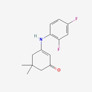 3-(2,4-Difluoroanilino)-5,5-dimethyl-1-cyclohex-2-enone