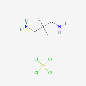 molecular formula C5H14Cl4N2Pt-2 B1214245 Tetrachloro(2,2-dimethyl-1,3-propanediamine-N,N')platinum CAS No. 72968-10-6