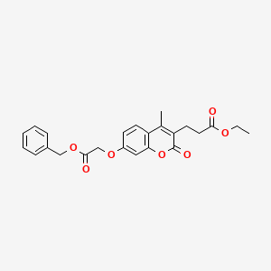 molecular formula C24H24O7 B12142465 ethyl 3-{7-[2-(benzyloxy)-2-oxoethoxy]-4-methyl-2-oxo-2H-chromen-3-yl}propanoate 
