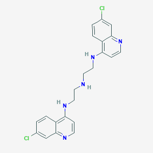 molecular formula C22H21Cl2N5 B121425 N-(7-Chloro-4-quinolinyl)-N'-[2-[(7-chloro-4-quinolinyl)amino]ethyl]-1,2-ethanediamine CAS No. 215592-20-4