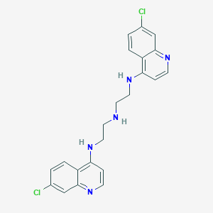 molecular formula C22H21Cl2N5 B121425 N'-(7-chloroquinolin-4-yl)-N-[2-[(7-chloroquinolin-4-yl)amino]ethyl]ethane-1,2-diamine CAS No. 215592-20-4
