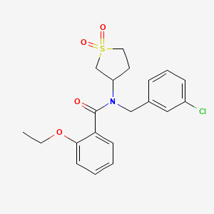 molecular formula C20H22ClNO4S B12142534 N-(3-chlorobenzyl)-N-(1,1-dioxidotetrahydrothiophen-3-yl)-2-ethoxybenzamide 
