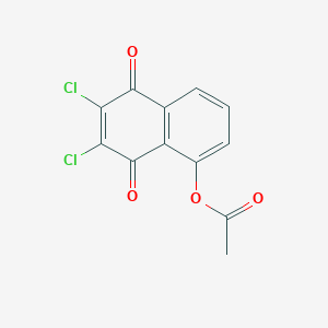 molecular formula C12H6Cl2O4 B12142545 6,7-Dichloro-5,8-dioxonaphthyl acetate 