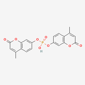 molecular formula C20H15O8P B1214255 Bis-(4-methylumbelliferyl)phosphate CAS No. 51379-07-8
