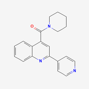 molecular formula C20H19N3O B12142621 Piperidin-1-yl(2-(pyridin-4-yl)quinolin-4-yl)methanone 