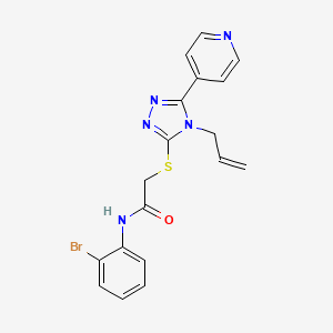 molecular formula C18H16BrN5OS B12142776 N-(2-bromophenyl)-2-{[4-(prop-2-en-1-yl)-5-(pyridin-4-yl)-4H-1,2,4-triazol-3-yl]sulfanyl}acetamide 