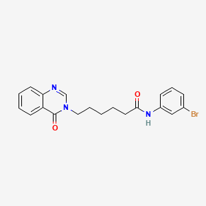 molecular formula C20H20BrN3O2 B12142783 N-(3-bromophenyl)-6-(4-oxoquinazolin-3(4H)-yl)hexanamide 