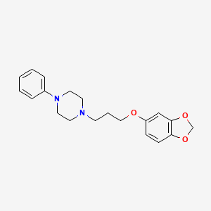 molecular formula C20H24N2O3 B1214288 1-[3-(1,3-Benzodioxol-5-yloxy)propyl]-4-phenylpiperazine CAS No. 82900-57-0