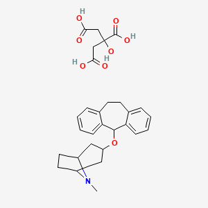 molecular formula C29H35NO8 B1214304 Deptropine dihydrogen citrate CAS No. 2169-75-7