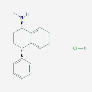 molecular formula C17H20ClN B121431 1-Naphthylamine, 1,2,3,4-tetrahydro-N-methyl-4-phenyl-, hydrochloride, (Z)- CAS No. 52758-05-1