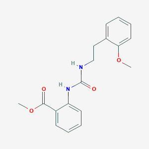 molecular formula C18H20N2O4 B1214311 METHYL 2-({[(2-METHOXYPHENETHYL)AMINO]CARBONYL}AMINO)BENZOATE 