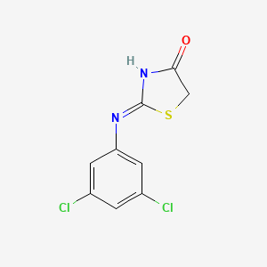 molecular formula C9H6Cl2N2OS B12143232 4-Thiazolidinone, 2-((3,4-dichlorophenyl)imino)- CAS No. 74008-11-0
