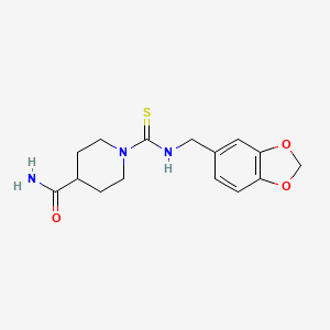1-[(1,3-Benzodioxol-5-ylmethylamino)-sulfanylidenemethyl]-4-piperidinecarboxamide