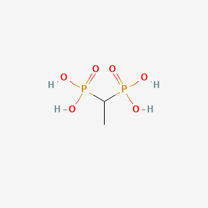 molecular formula C2H8O6P2 B1214358 Ethylidenediphosphonic acid CAS No. 6145-33-1