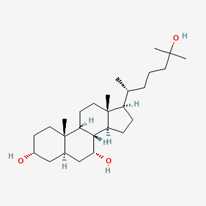 molecular formula C27H48O3 B1214363 5alpha-Cholestane-3alpha,7alpha,25-triol CAS No. 61088-54-8