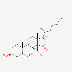 molecular formula C28H48O3 B1214366 14-Hydroxymethylcholest-6-ene-3,15-diol CAS No. 75039-74-6