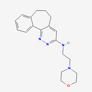 molecular formula C19H24N4O B1214367 N-[2-(4-morpholinyl)ethyl]-6,7-dihydro-5H-benzo[2,3]cyclohepta[2,4-d]pyridazin-3-amine 