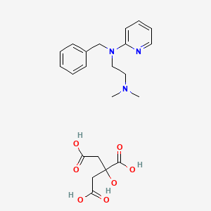 molecular formula C22H29N3O7 B1214372 Tripelennamine Citrate CAS No. 6138-56-3