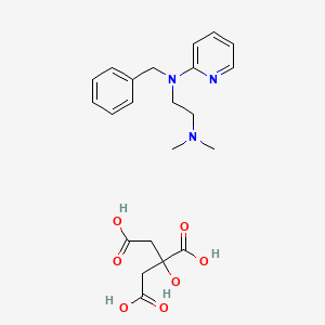 molecular formula C22H29N3O7 B1214372 Tripelennamine citrate CAS No. 6138-56-3