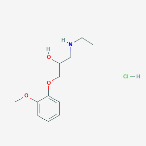 molecular formula C13H22ClNO3 B1214374 Moprolol hydrochloride CAS No. 27058-84-0