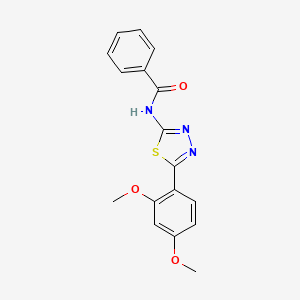 molecular formula C17H15N3O3S B12143847 N-[5-(2,4-dimethoxyphenyl)-1,3,4-thiadiazol-2-yl]benzamide 