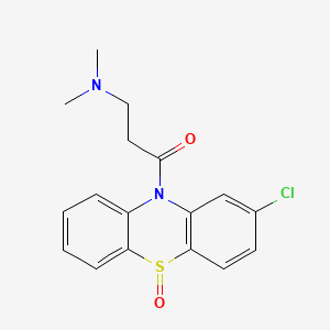 molecular formula C17H17ClN2O2S B1214385 2-Chloro-10-(beta-dimethylaminopropionyl)phenothiazine 5-oxide CAS No. 13420-96-7