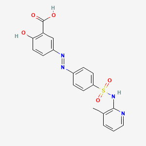 2-Hydroxy-5-((4-(((3-methyl-2-pyridinyl)amino)sulfonyl)phenyl)azo)benzoic acid