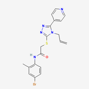 molecular formula C19H18BrN5OS B12143909 N-(4-bromo-2-methylphenyl)-2-{[4-(prop-2-en-1-yl)-5-(pyridin-4-yl)-4H-1,2,4-triazol-3-yl]sulfanyl}acetamide 