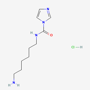 molecular formula C10H19ClN4O B1214396 1-(N-6-Amino-n-hexyl)carbamoylimidazole CAS No. 91853-59-7