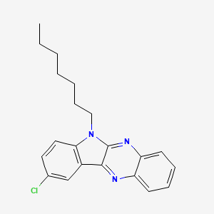 molecular formula C21H22ClN3 B12144004 2-Chloro-5-heptylindolo[2,3-b]quinoxaline 