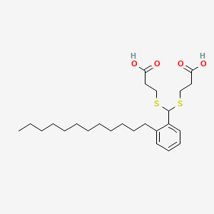 molecular formula C25H40O4S2 B1214402 5-(2-Dodecylphenyl)-4,6-dithianonanedioic acid CAS No. 96964-39-5