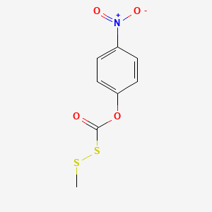 molecular formula C8H7NO4S2 B1214404 4-Nitrophenoxycarbonyl methyl disulfide CAS No. 73143-98-3
