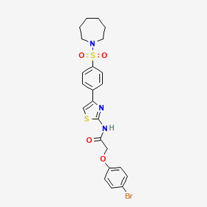 molecular formula C23H24BrN3O4S2 B12144084 N-{4-[4-(azepan-1-ylsulfonyl)phenyl]-1,3-thiazol-2-yl}-2-(4-bromophenoxy)acetamide 