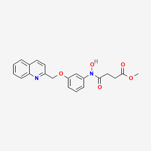 Butanoic acid, 4-(hydroxy(3-(2-quinolinylmethoxy)phenyl)amino)-4-oxo-, methyl ester