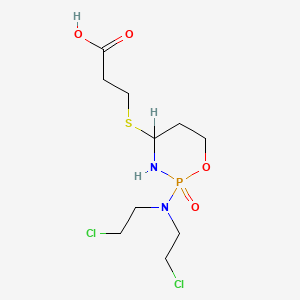 2H-1,3,2-Oxazaphosphorine, tetrahydro-2-(bis(2-chloroethyl)amino)-4-((2-carboxyethyl)thio)-, 2-oxide
