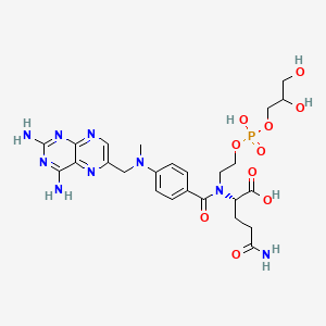 molecular formula C25H34N9O10P B1214419 Methotrexate-gamma-glycerophosphatidylethanolamine CAS No. 97850-20-9
