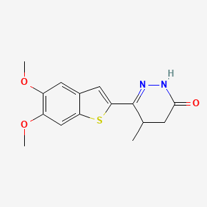 6-(5,6-Dimethoxybenzo(b)thien-2-yl)-4,5-dihydro-5-methyl-3(2H)-pyridazinone