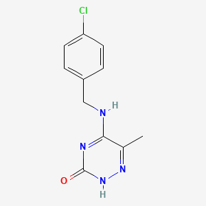 5-[(4-chlorophenyl)methylamino]-6-methyl-2H-1,2,4-triazin-3-one