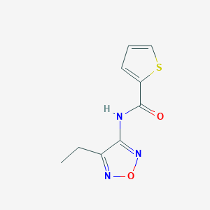 molecular formula C9H9N3O2S B12144241 N-(4-ethyl-1,2,5-oxadiazol-3-yl)thiophene-2-carboxamide 