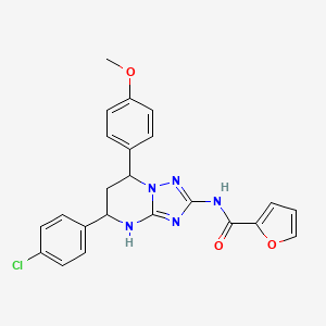 N-[5-(4-chlorophenyl)-7-(4-methoxyphenyl)-1,5,6,7-tetrahydro-[1,2,4]triazolo[1,5-a]pyrimidin-2-yl]-2-furancarboxamide