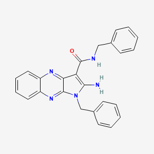 molecular formula C25H21N5O B12144261 2-amino-N,1-dibenzyl-1H-pyrrolo[2,3-b]quinoxaline-3-carboxamide 
